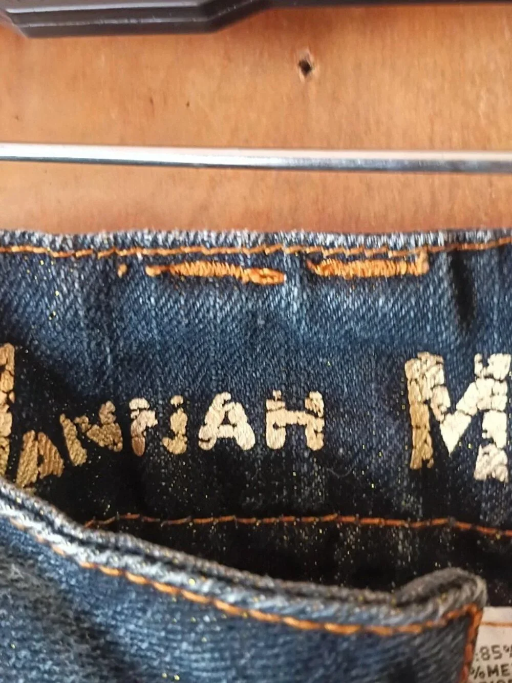 Y2K Hannah Montana Disney Denim Pleated Skort Girls Size 10 Embroidered Metallic